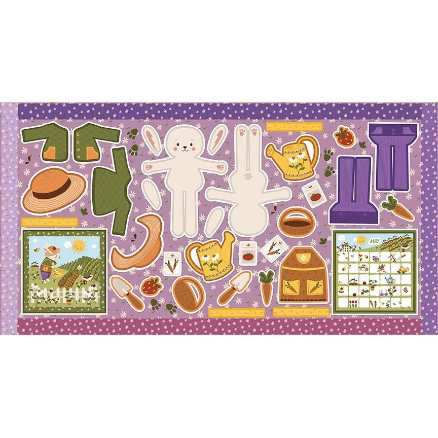 Fabric Riley Blake May Story Animals Through the Year Quilt Panel PD19004-MAY