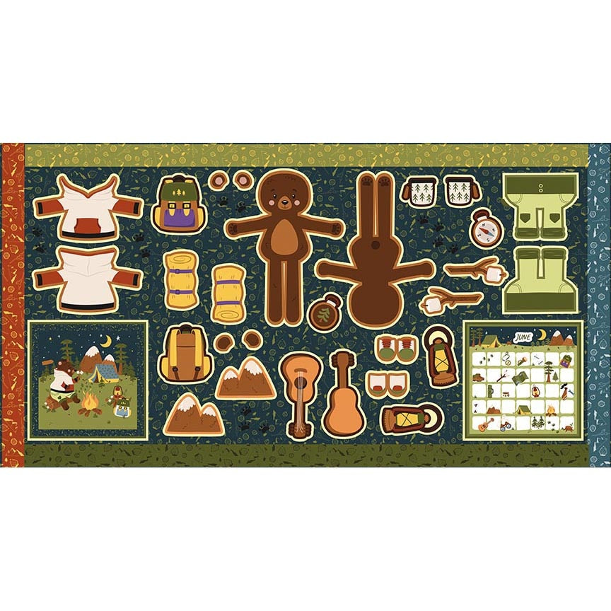 Fabric Riley Blake June Story Animals Through the Year Quilt Panel PD19005-JUN