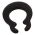 A black curved silicone or rubber ring-shaped accessory with two small protruding tabs at the bottom, shown on a plain white background.