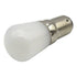 A small LED light bulb with a frosted white rounded glass body and a silver metal bayonet base, shown on a plain white background.