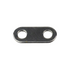 A small dark metal hardware piece with two circular cutouts, shown on a plain white background.