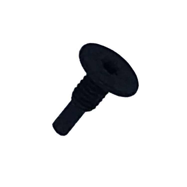 A single black flat-head screw with a threaded shank, shown on a plain white background.