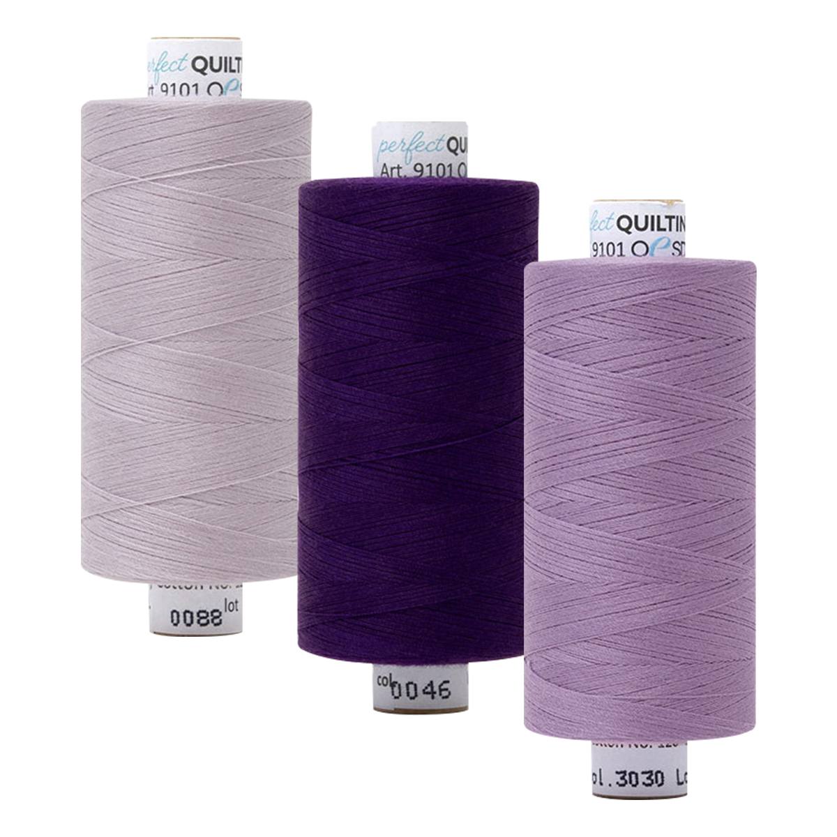 OESD Perfect Quilting Thread The Purples 50wt 3pk 1000m Spools PQT9101-PRPL3PK