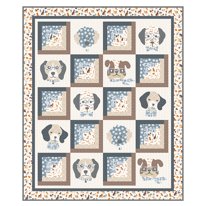 FIGO Fabrics Woof! Always By My Side Quilt Pattern PTNF162