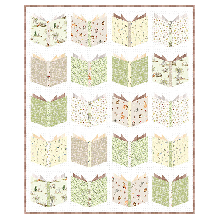 FIGO Fabrics Story Book Book Nerd Quilt Pattern PTNF170