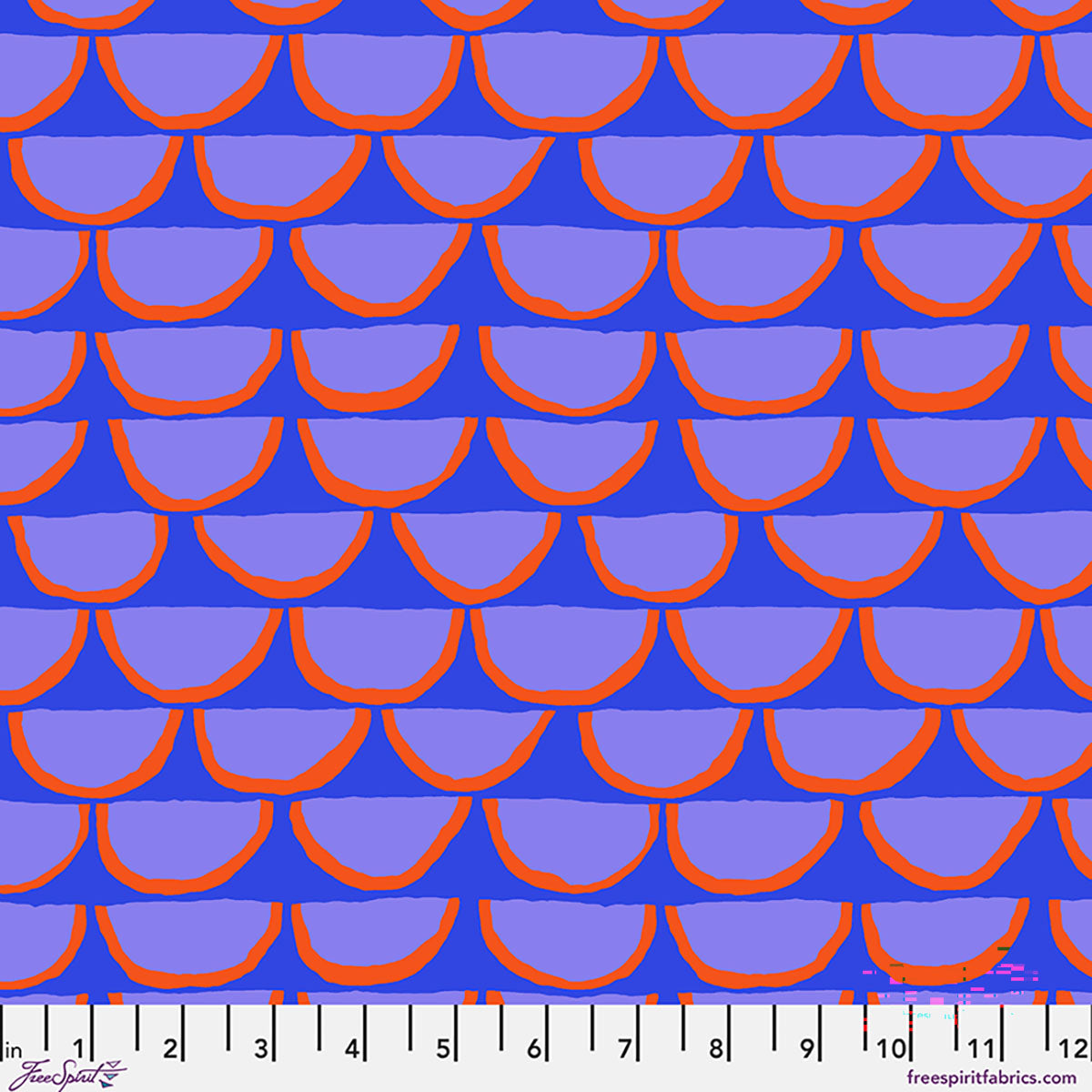 Fabric FreeSpirit Blue Segments Kaffe Fassett Collective August 2026 by the Quarter Yard PWBM107.BLUE