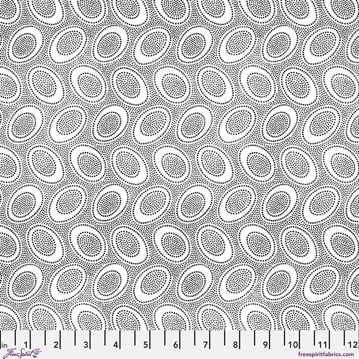 Fabric FreeSpirit White Aboriginal Dot Kaffe Fassett Collective August 2026 by the Quarter Yard PWGP071.WHITE