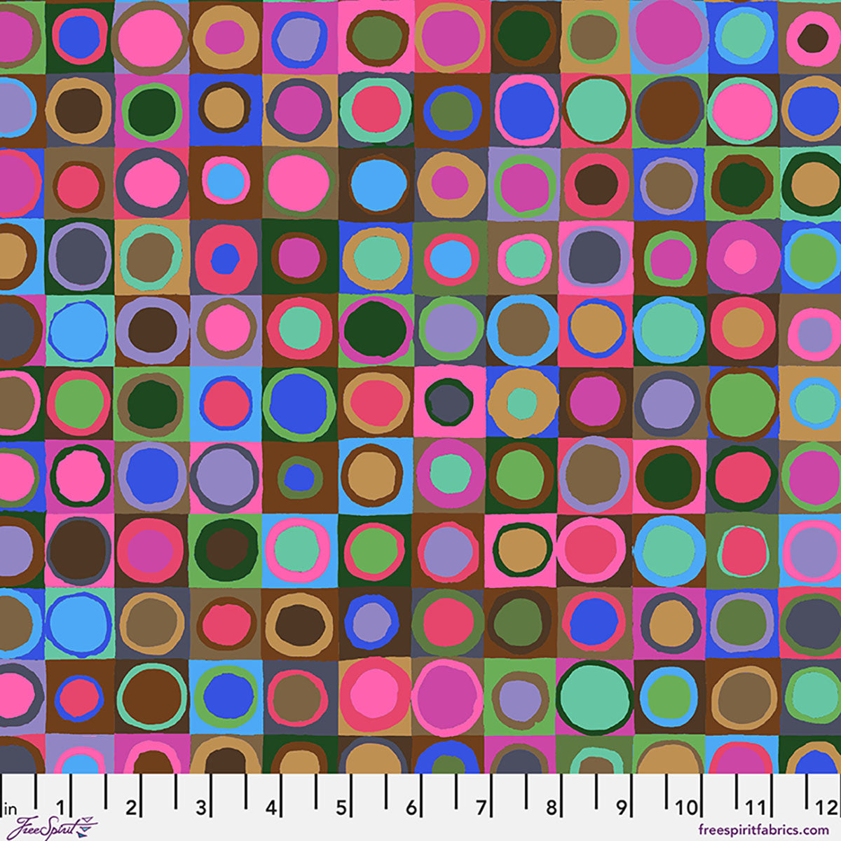 Fabric FreeSpirit Emerald Tiddlywinks Kaffe Fassett Collective August 2026 by the Quarter Yard PWGP171.EMERALD