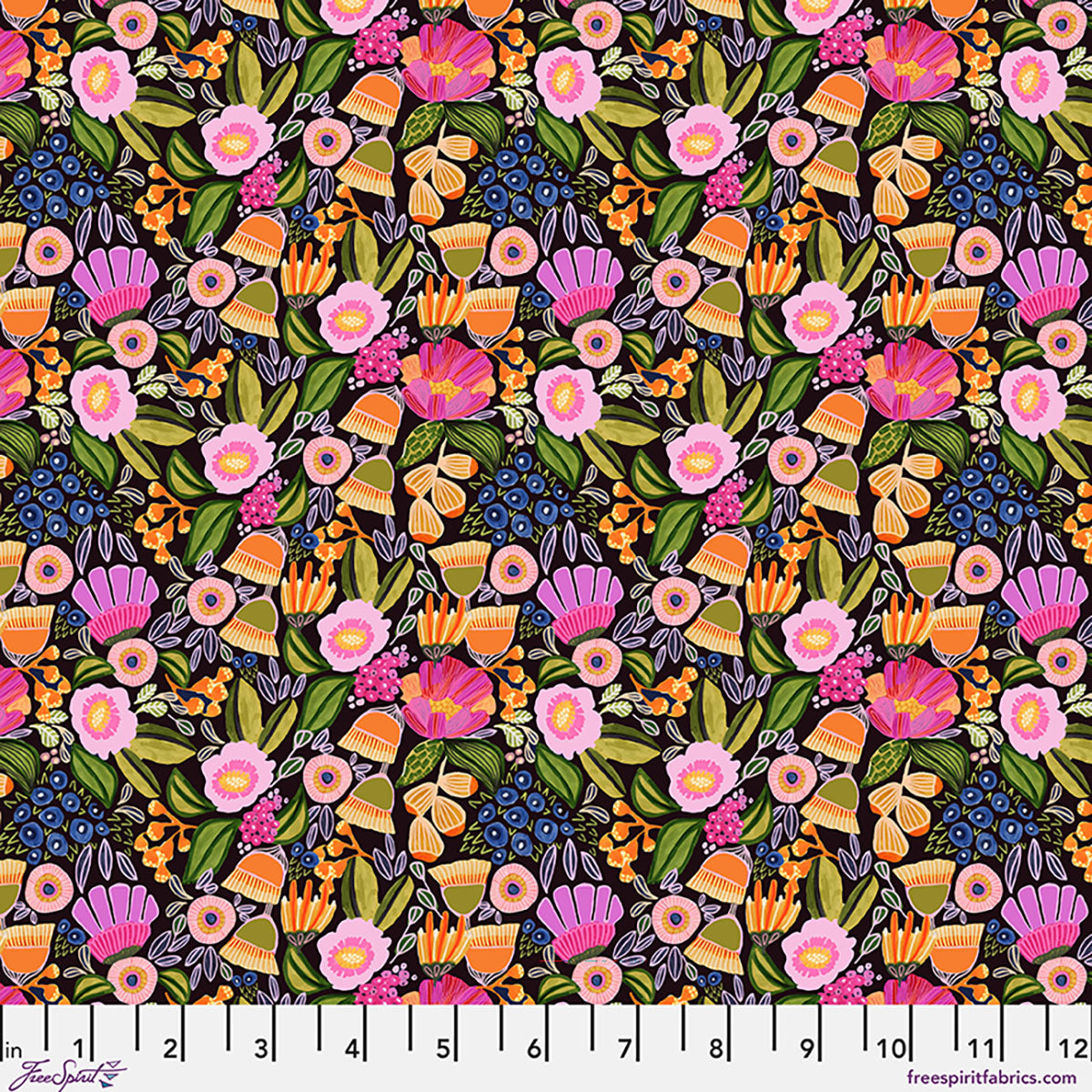 Fabric FreeSpirit Tuttifrutti In Full Bloom Springtime Splendour by the Quarter Yard PWKI027.TUTTIFRUTTI