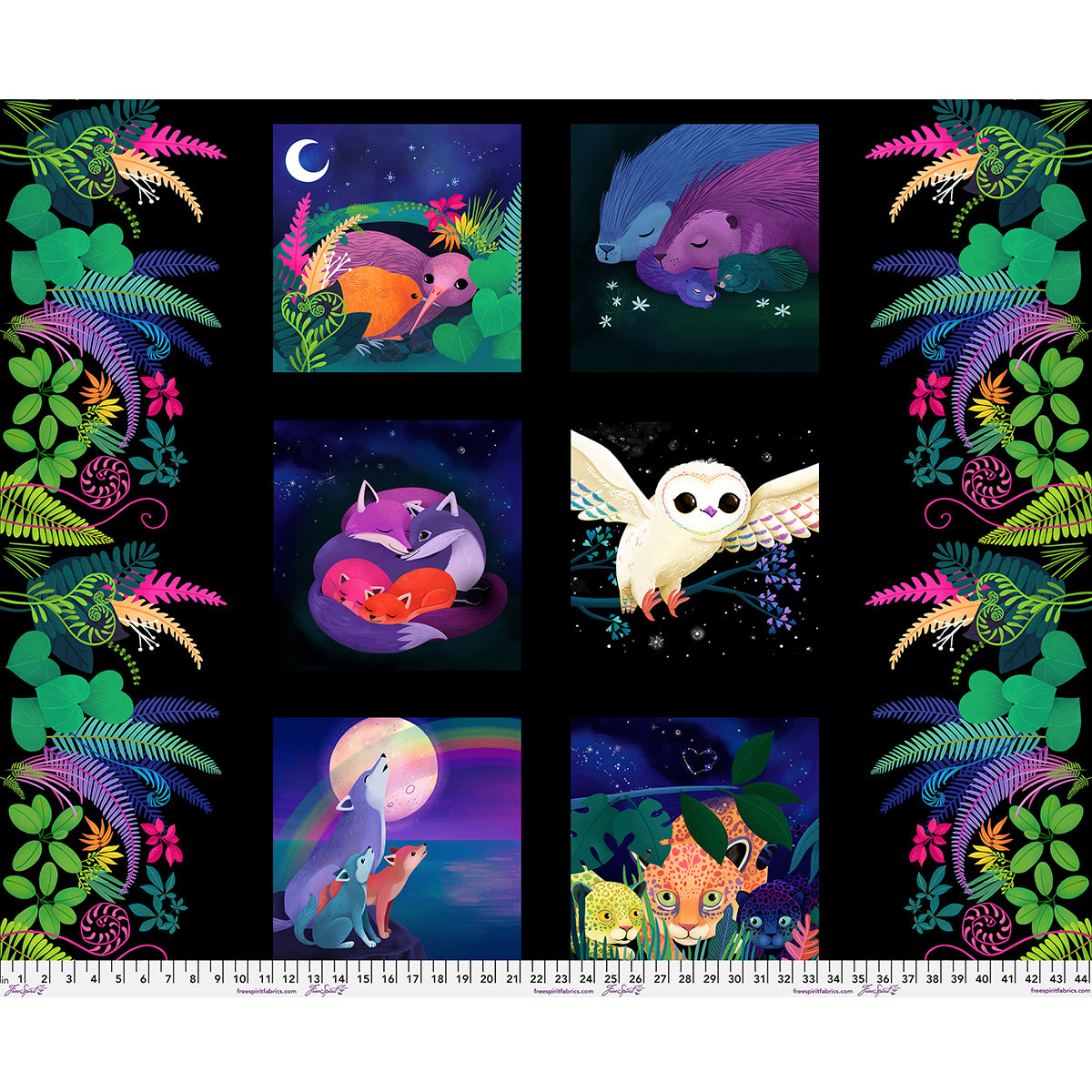 Fabric FreeSpirit Multi Love Under the Stars Love Under the Stars 36" Quilt Panel PWKT047.XPANEL