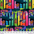 Fabric FreeSpirit Multi Peekaboo Forest Love Under the Stars by the Quarter Yard PWKT048.XMULTI