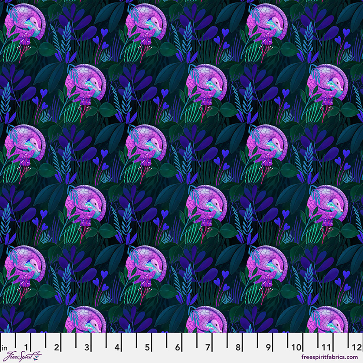Fabric FreeSpirit Multi Pangolin Roll Love Under the Stars by the Quarter Yard PWKT051.XMULTI