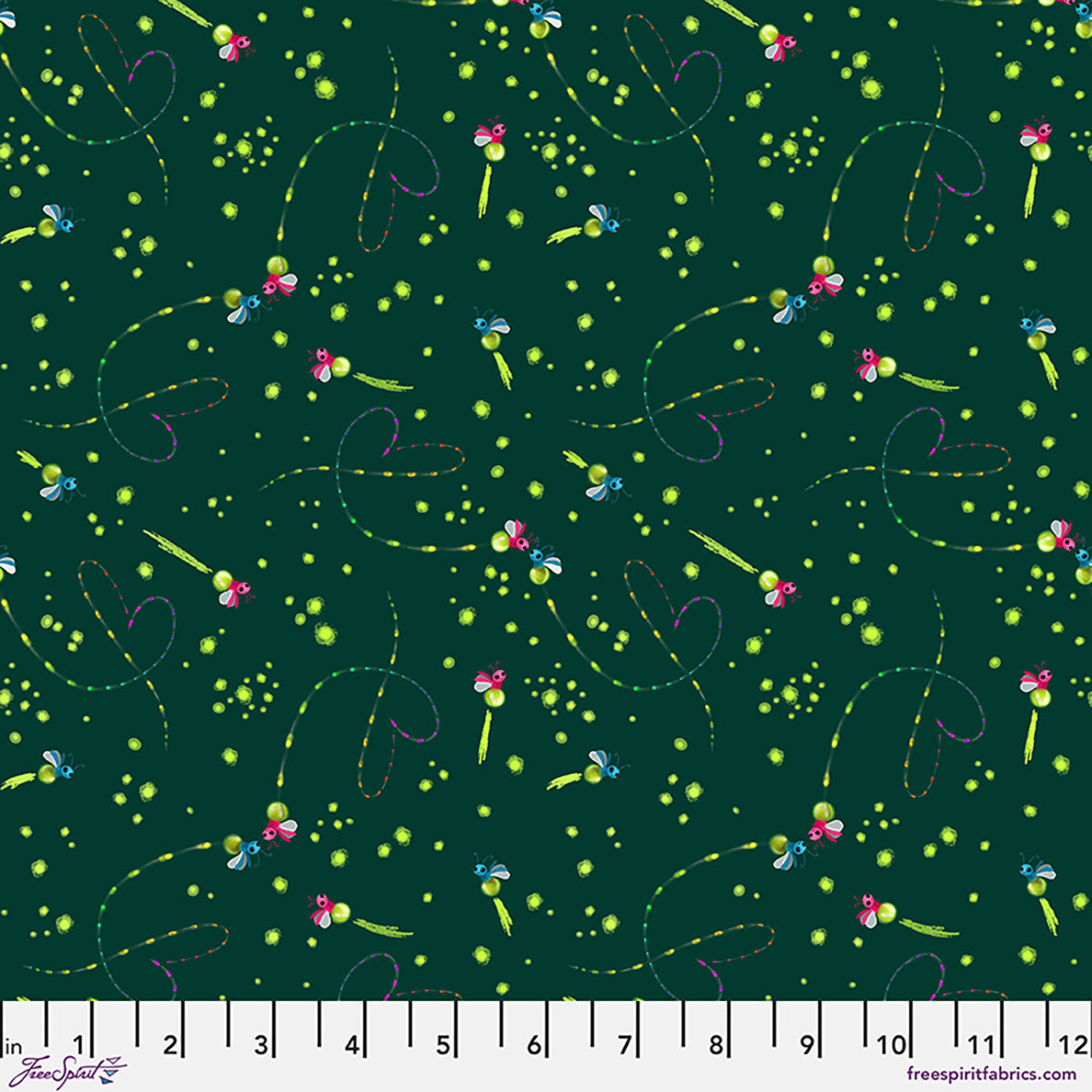 Fabric FreeSpirit Forest Firefly Forest Love Under the Stars by the Quarter Yard PWKT057.XFOREST