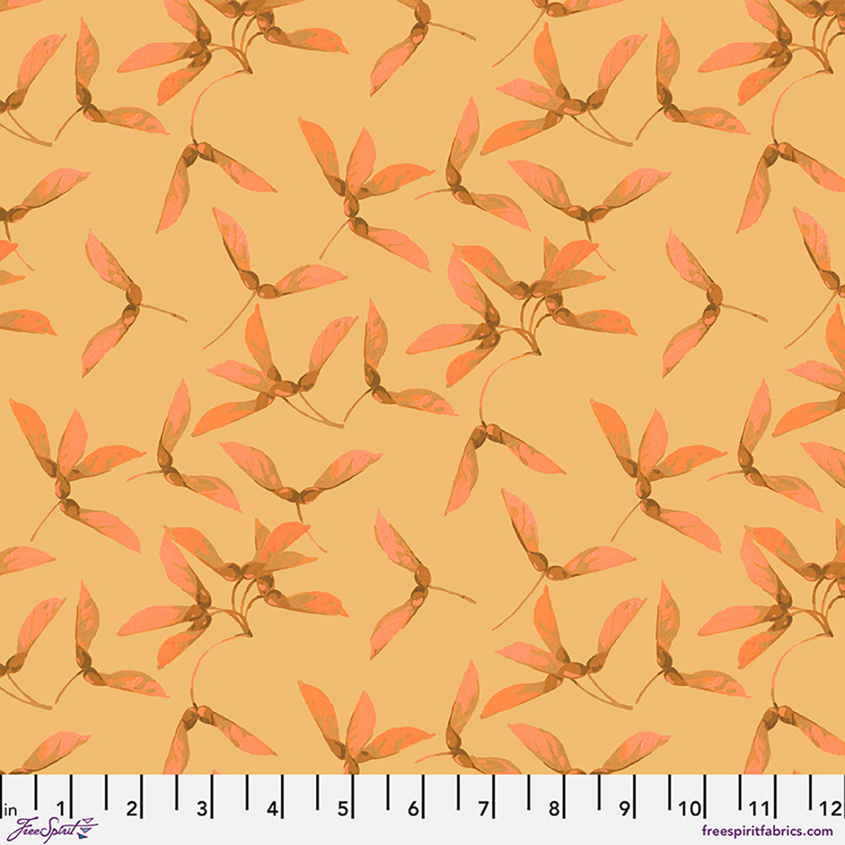 Fabric FreeSpirit Straw Whirlygigs Golden Harvest by the Quarter Yard PWMN086.STRAW