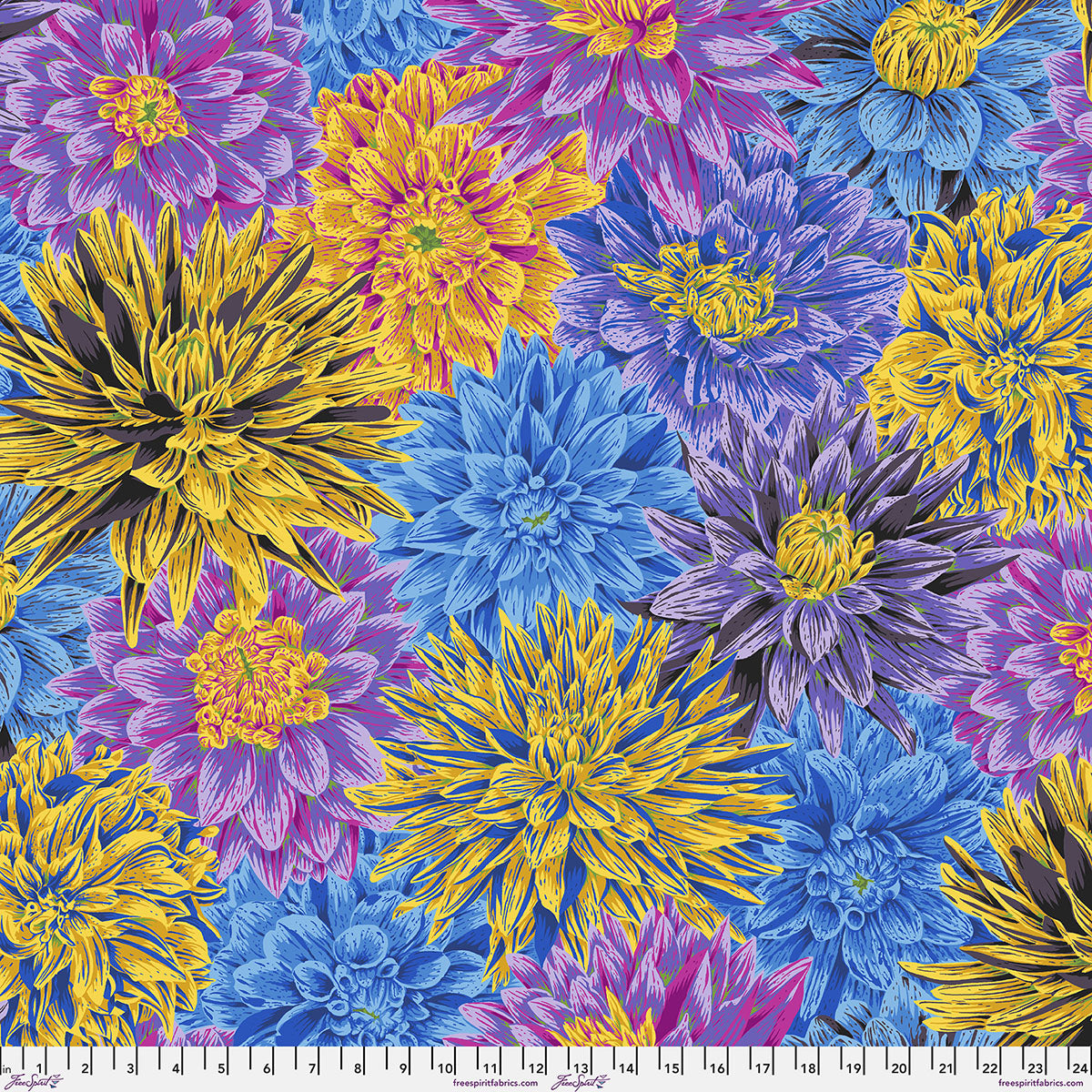 Fabric FreeSpirit Cool Bursting Stripes Kaffe Fassett Collective August 2026 by the Quarter Yard PWPJ137.COOL