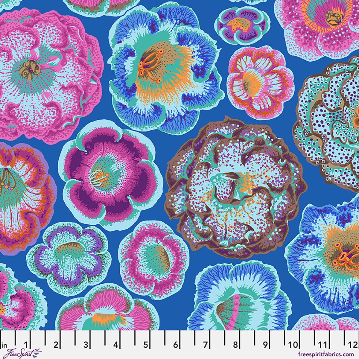 Fabric FreeSpirit Cool Helen Kaffe Fassett Collective August 2026 by the Quarter Yard PWPJ140.COOL