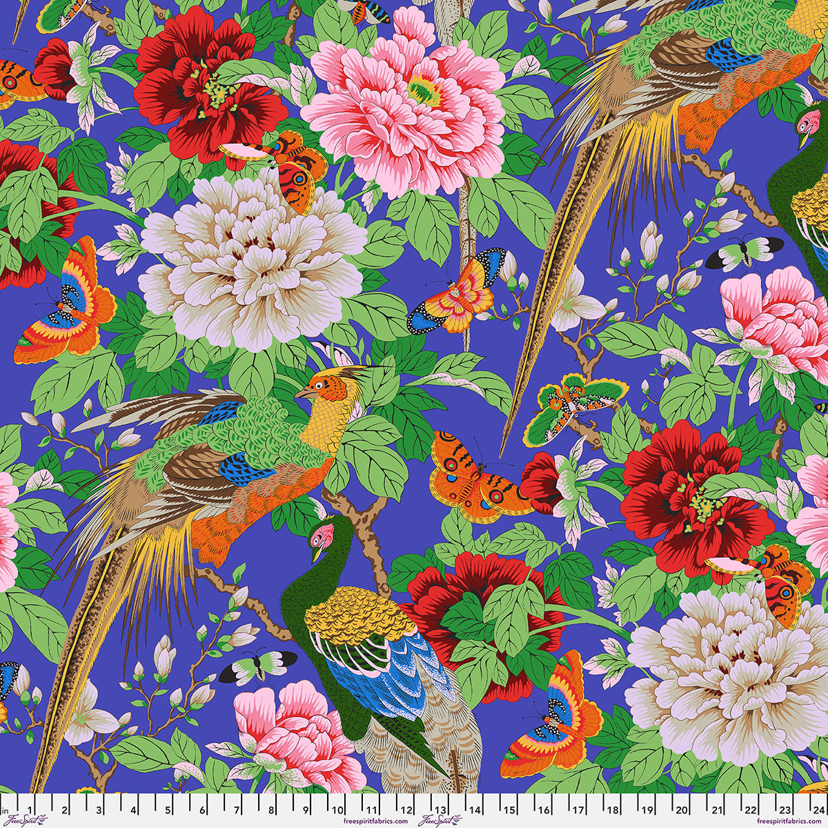 Fabric FreeSpirit Purple Birds and Bees Kaffe Fassett Collective August 2026 by the Quarter Yard PWPJ142.PURPLE