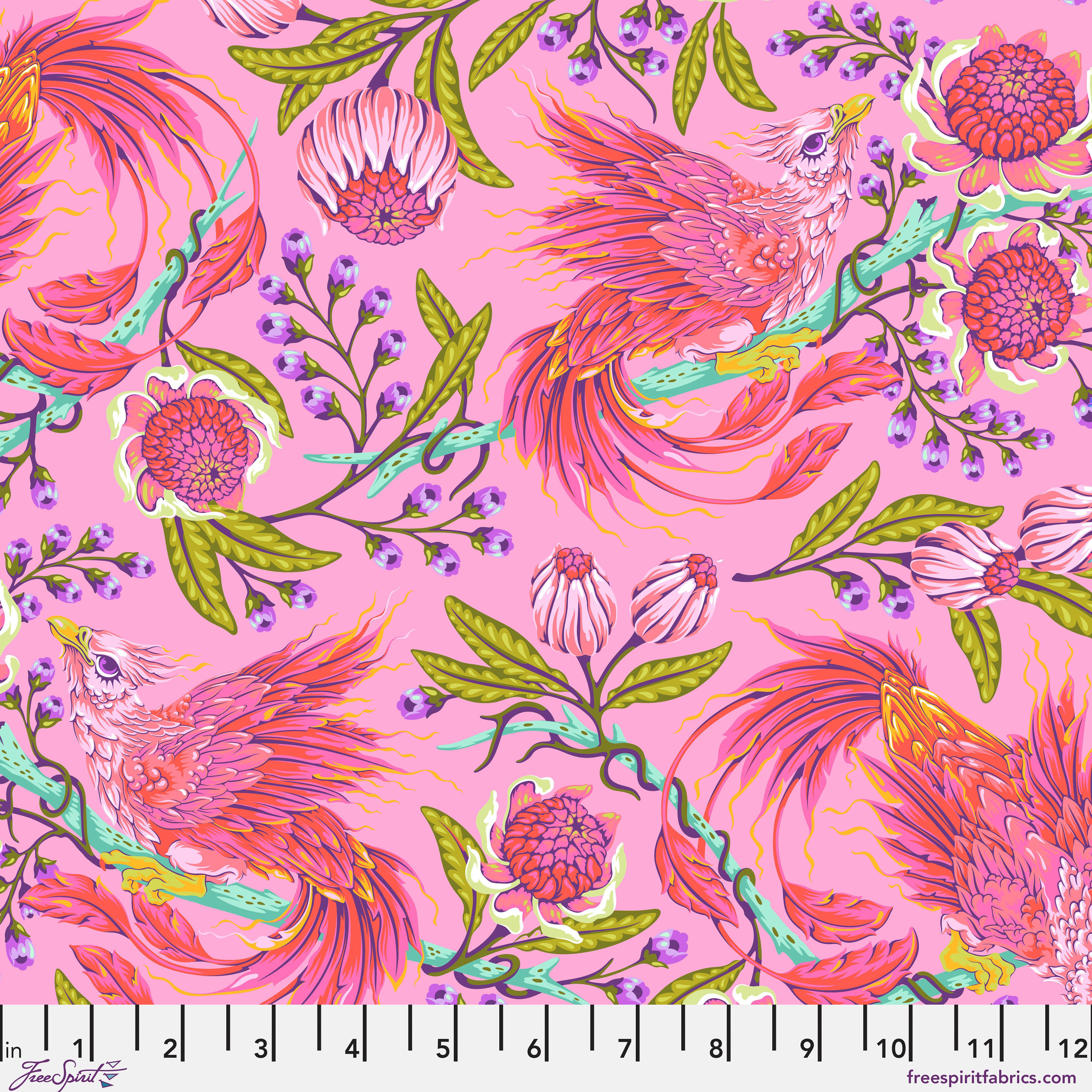 Fabric FreeSpirit Tula Pink Wild Orchid Hot Wings Legendary by the Quarter Yard PWTP281.WILDORCHID