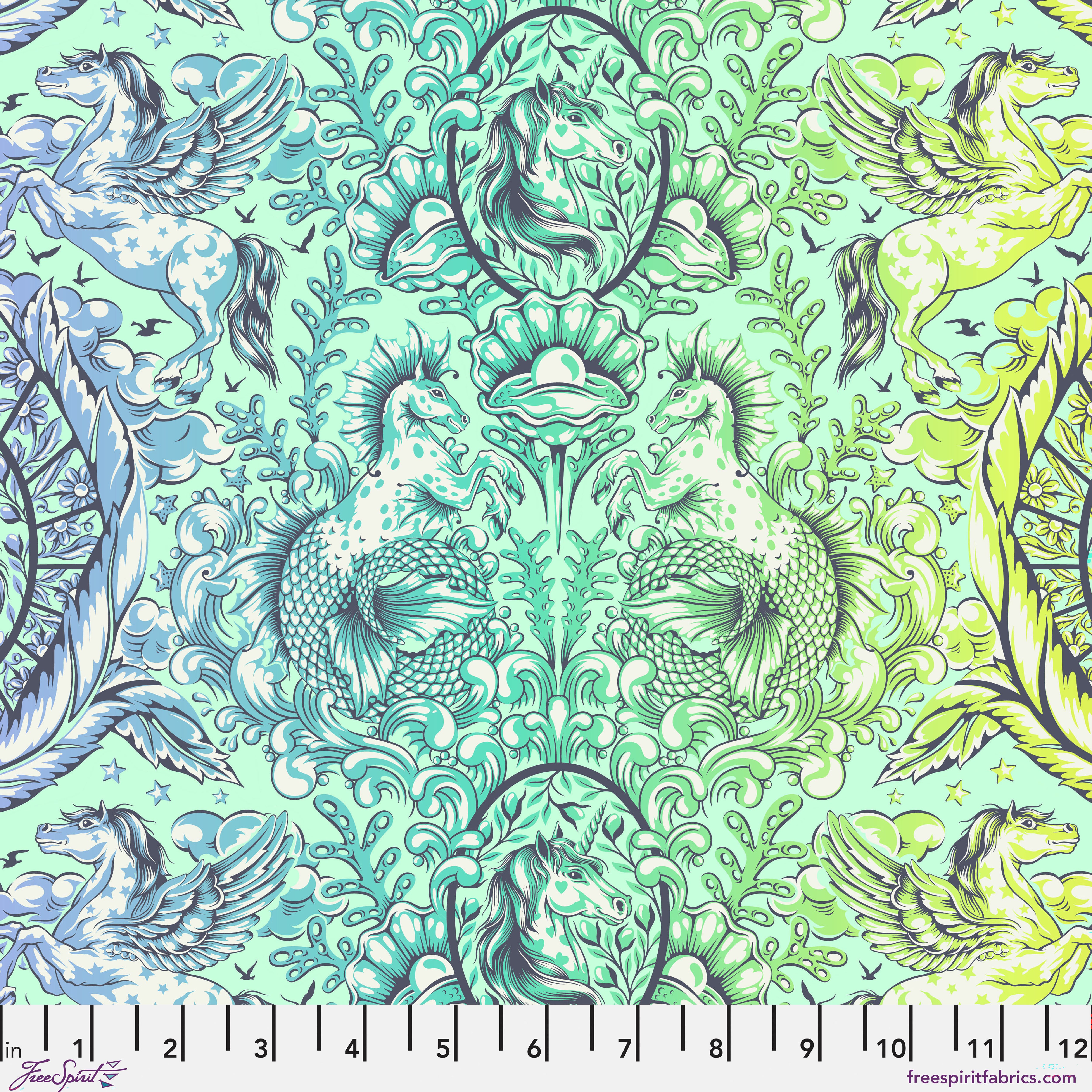 Fabric FreeSpirit Tula Pink Stardust Pony Tales Legendary by the Quarter Yard PWTP284.STARDUST