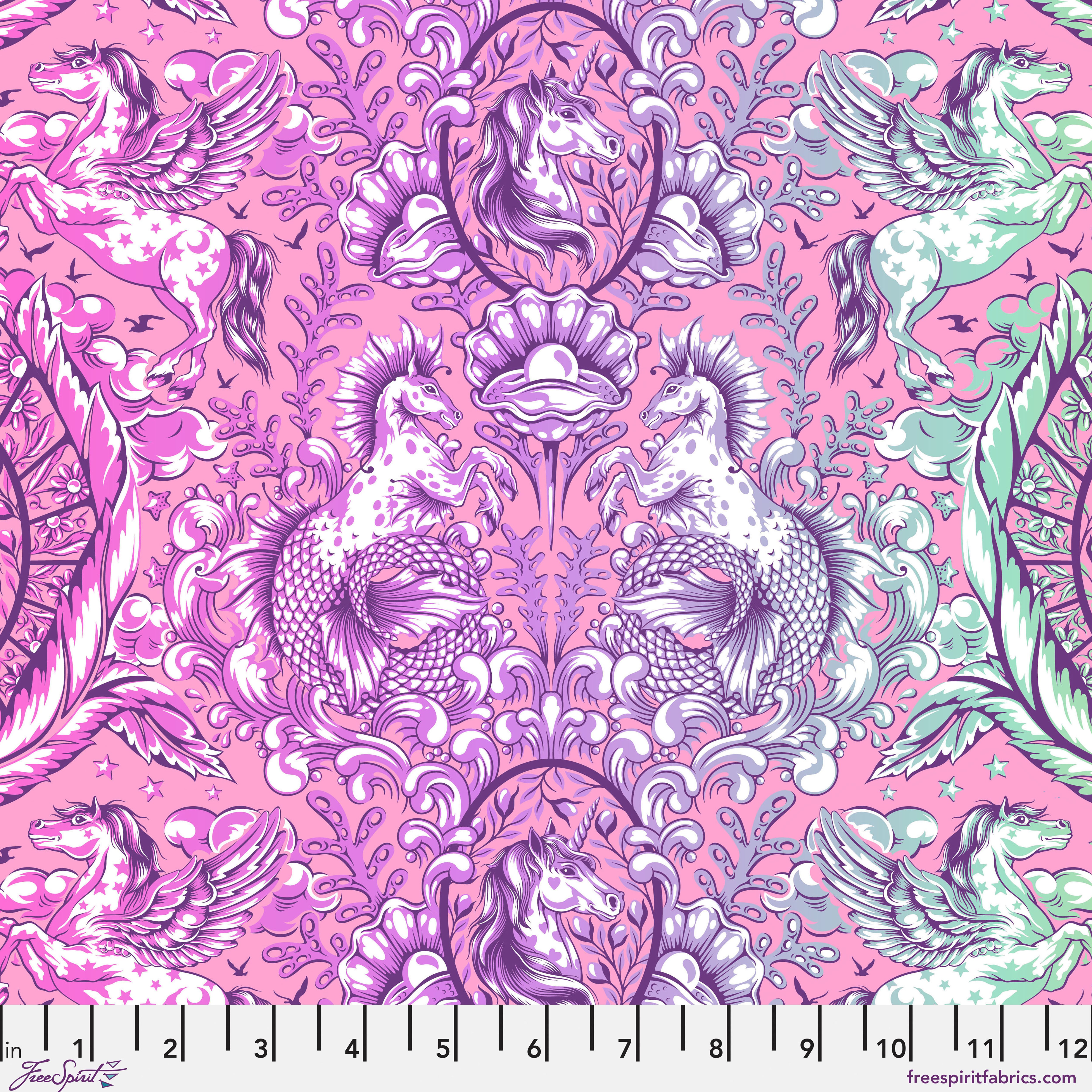 Fabric FreeSpirit Tula Pink Wild Orchid Pony Tales Legendary by the Quarter Yard PWTP284.WILDORCHID