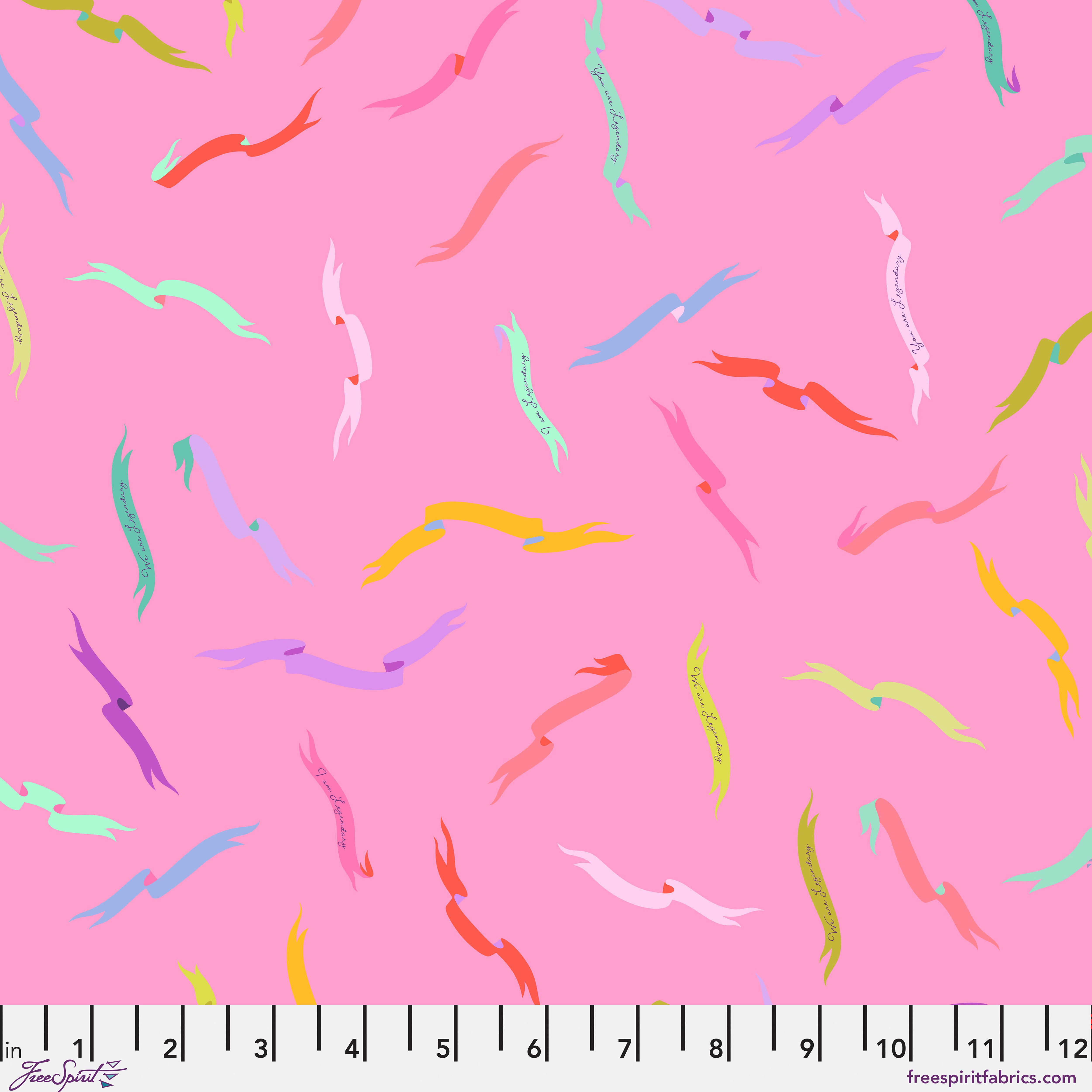 Fabric FreeSpirit Tula Pink Wild Orchid Gentle Reminder Legendary by the Quarter Yard PWTP285.WILDORCHID