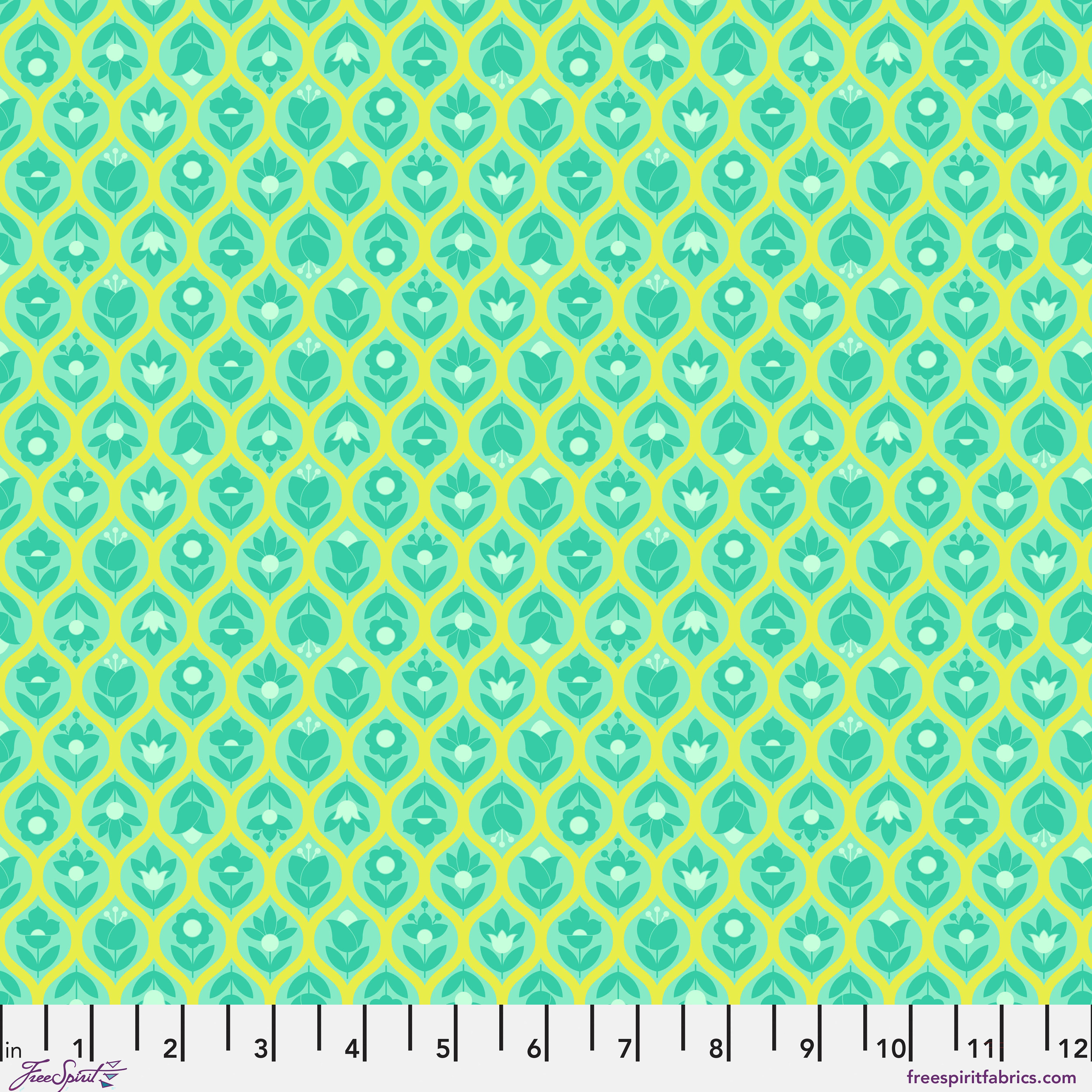 Fabric FreeSpirit Tula Pink Apple Beg Your Garden Legendary by the Quarter Yard PWTP288.APPLE