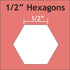Paper Pieces Hexagon 1/2" Piecing Paper 125pc HEX050