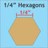 Paper Pieces Hexagon 1/4" Piecing Paper 200pc HEX025
