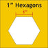Paper Pieces Hexagon 1" Piecing Paper 100pc HEX100
