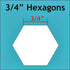 Paper Pieces Hexagon 3/4" Piecing Paper 125pc HEX075
