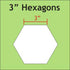 Paper Pieces Hexagon 3" Piecing Paper 25pc HEX300