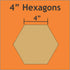 Paper Pieces Hexagon 4" Piecing Paper 12pc HEX400