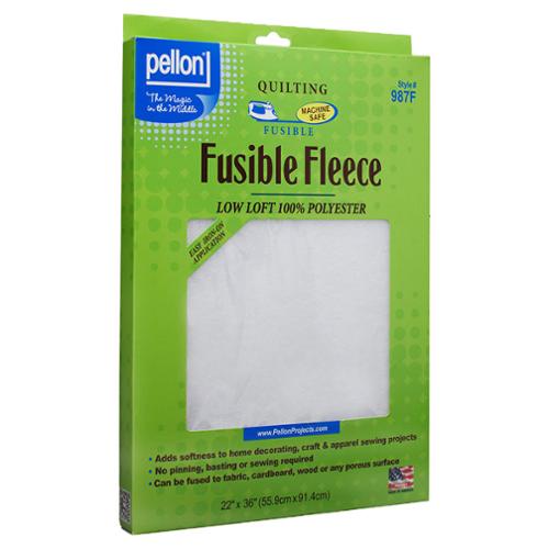 Pellon Low Loft Fusible Fleece 22x36" White 987F-PKG