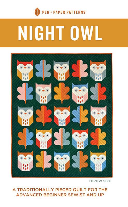 Pen and Paper Patterns Night Owl Quilting Pattern PPP-44