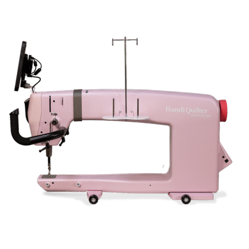 Handi Quilter Amara 20" Totally Eighties Limited Edition Pink Longarm Quilting Machine with Pro-Stitcher Premium and Free Laurastar Lift Steam Iron