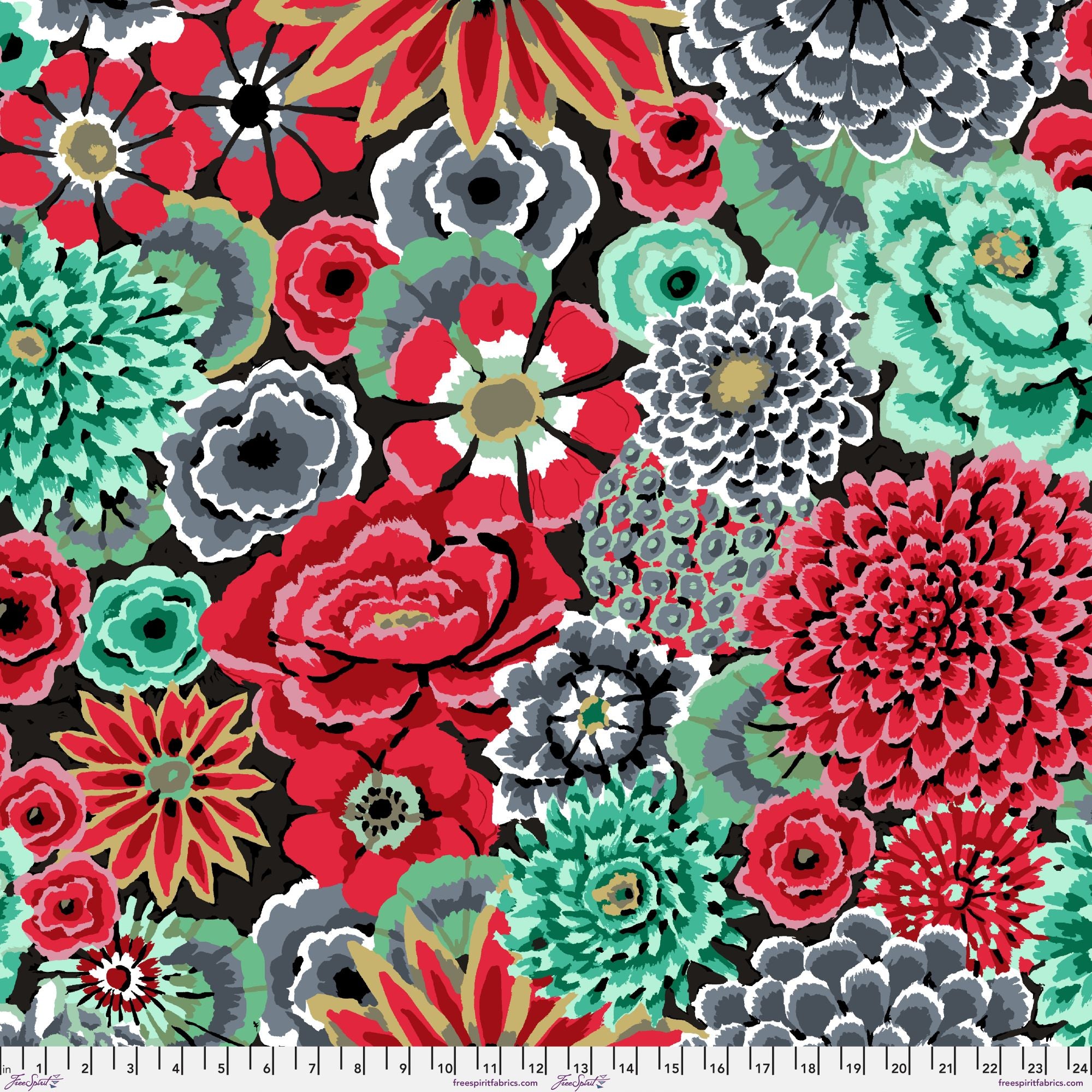 Fabric FreeSpirit Contrast Enchanted Kaffe Fassett Collective August 2026 108" Wide Back by the Quarter Yard QBGP013.CONTRAST