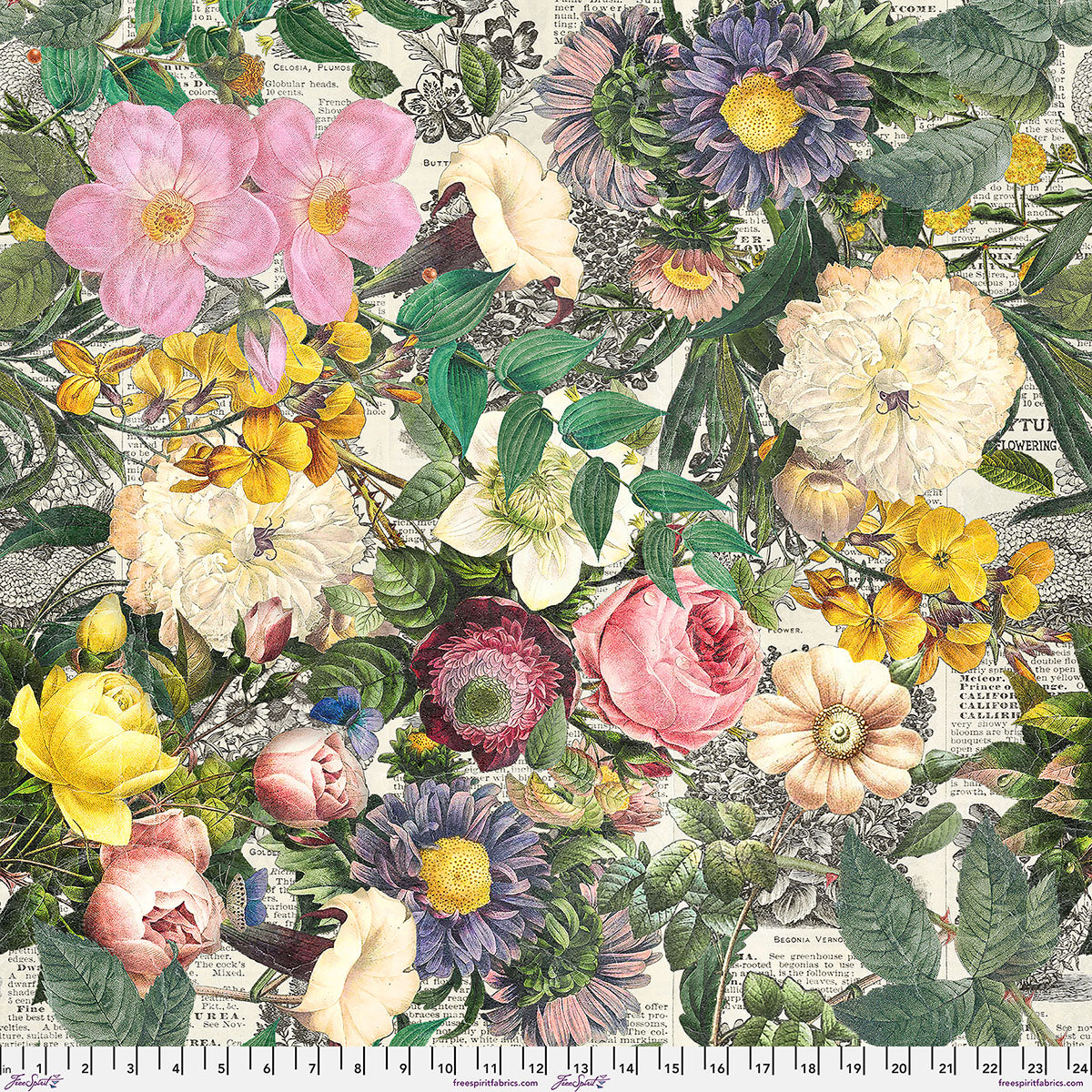 Fabric FreeSpirit Floristry Palette Curated 108" Wide Back by the Quarter Yard QBTH015.PALETTE