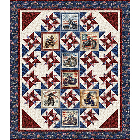 QT Fabrics Ride with the Stars Quilt Pattern 7121A-01E