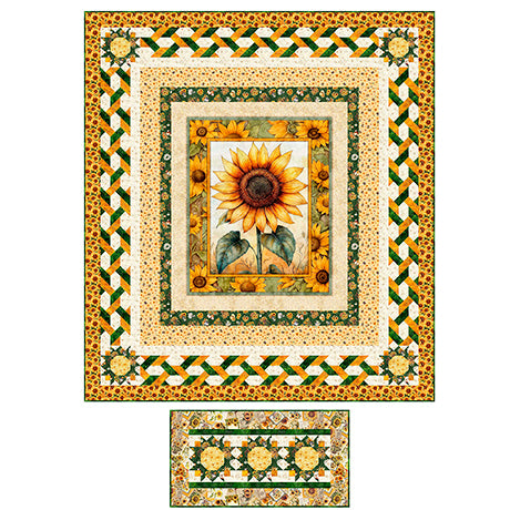 QT Fabrics Sunflower Award Quilt Pattern 7130A-01E