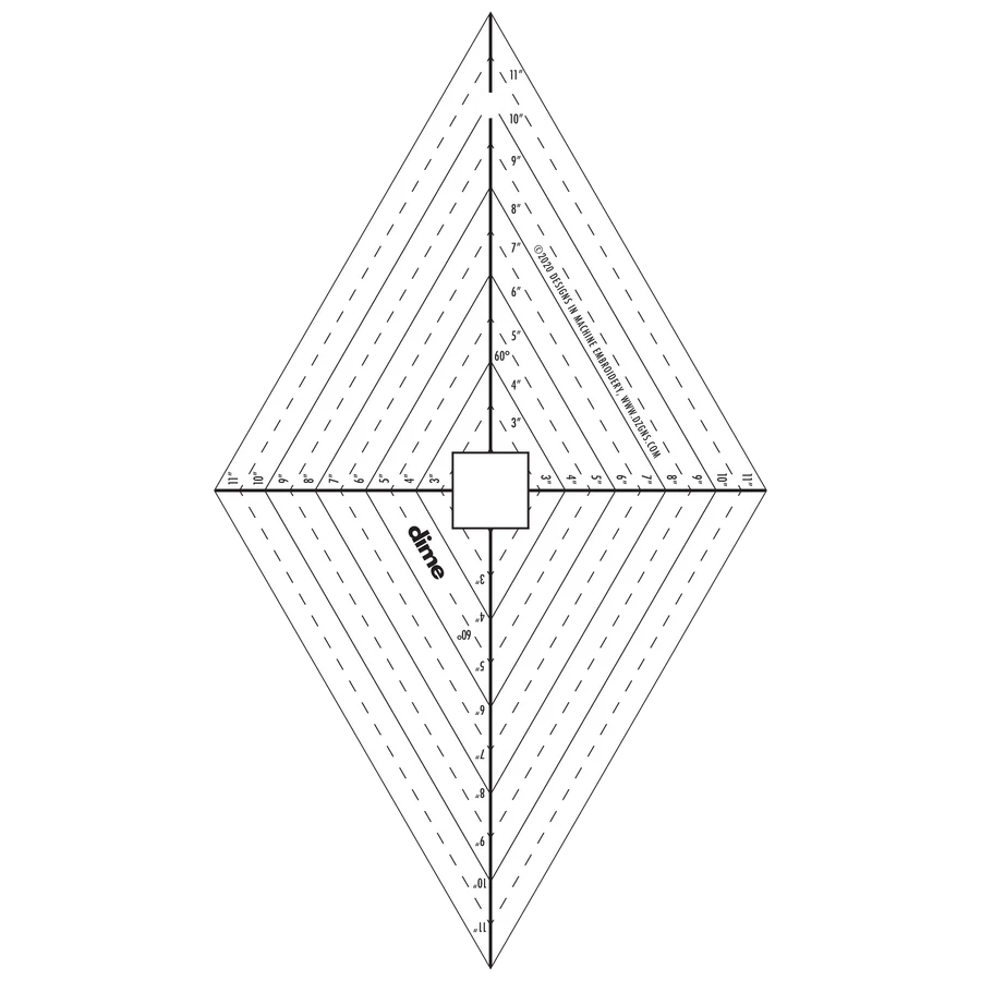 DIME Center It 15pk Quilting Block Placement Templates