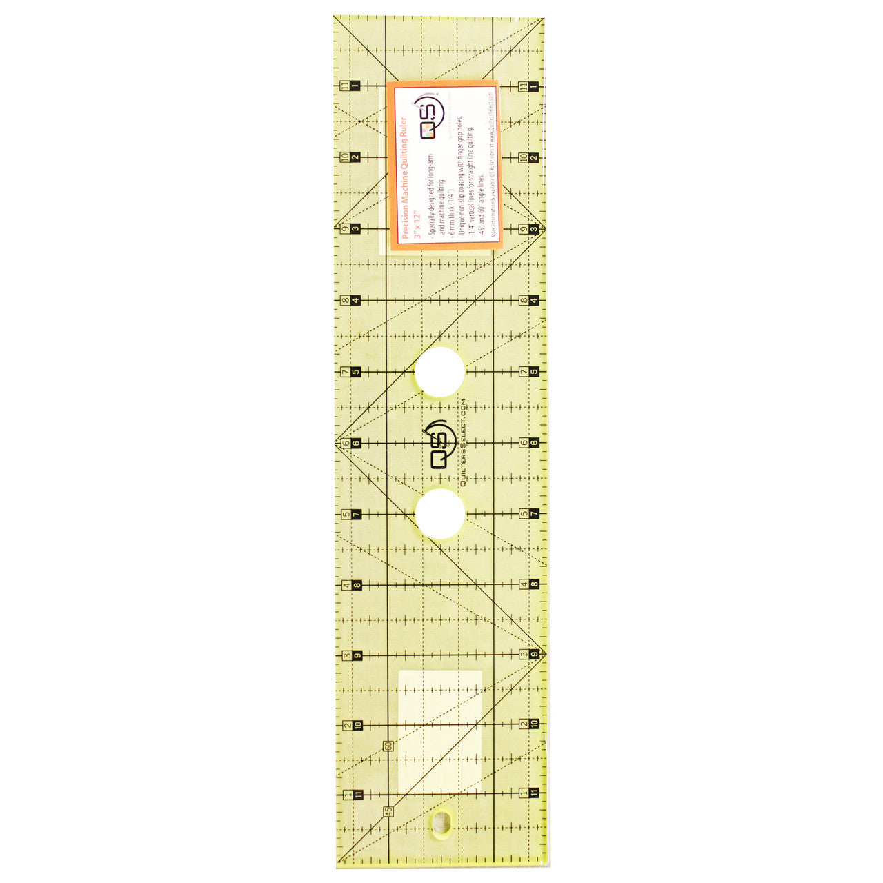Quilters Select 3x12" Precision Non-Slip Machine Quilting Ruler QSEQS-RUL3X12Q