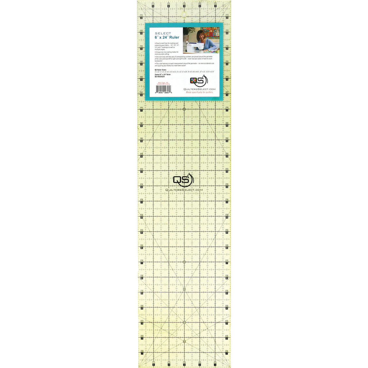 Quilters Select 6x24" Non-Slip Ruler QSEQS-RUL6X24