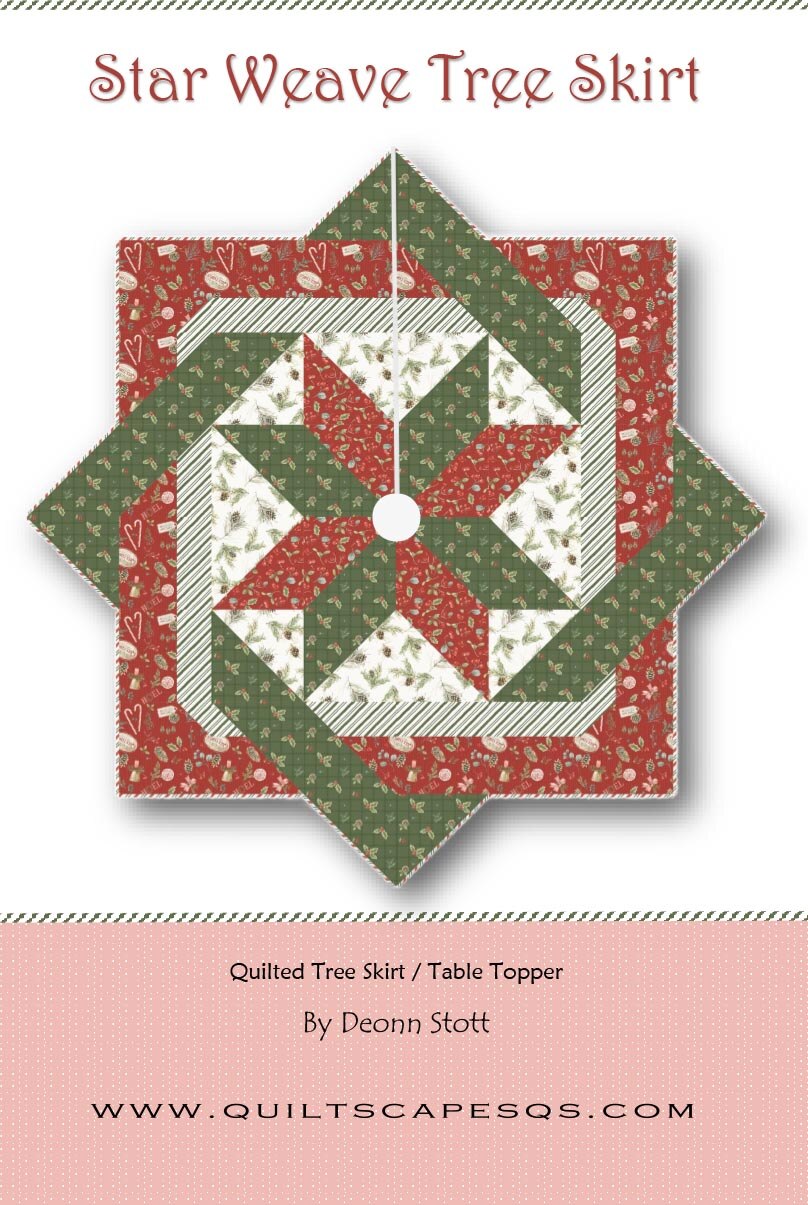 Quiltscapes Star Weave Tree Skirt Pattern P278-STARWEAVE