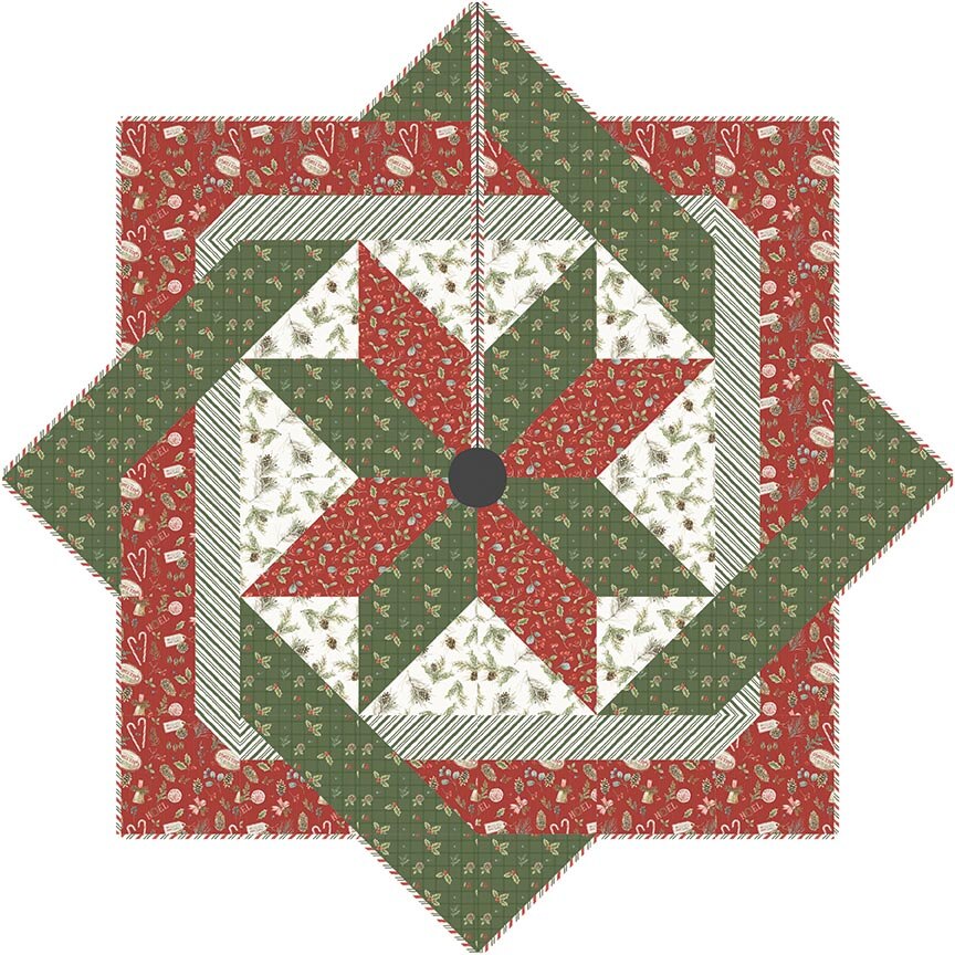 Quiltscapes Star Weave Tree Skirt Pattern P278-STARWEAVE