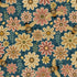 Fabric Marcus Teal Flowers & Bees Honeycomb Hollow by the Quarter Yard R792122D-TEAL