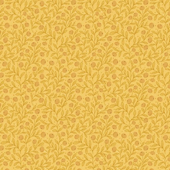 Fabric Marcus Gold Berries Honeycomb Hollow by the Quarter Yard R792124D-GOLD