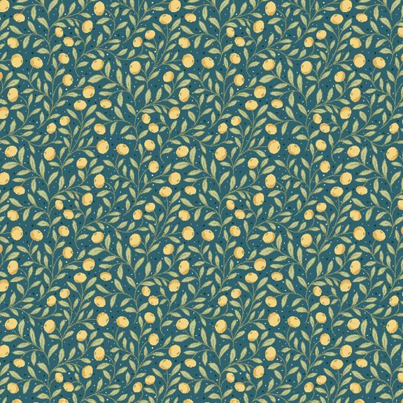 Fabric Marcus Teal Berries Honeycomb Hollow by the Quarter Yard R792124D-TEAL