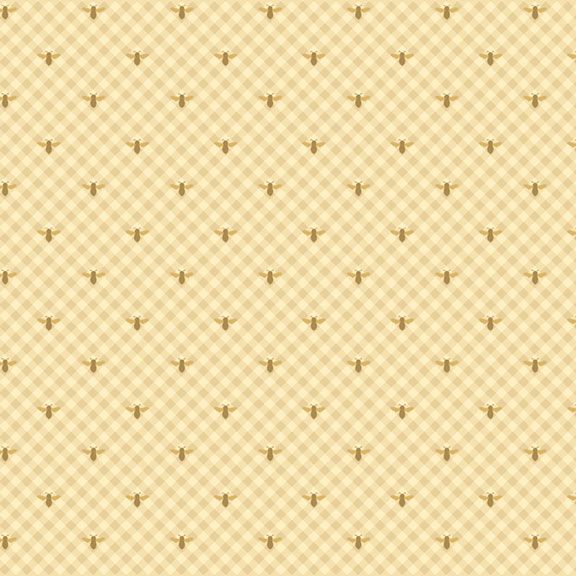 Fabric Marcus Tan Bees Honeycomb Hollow by the Quarter Yard R792126D-TAN