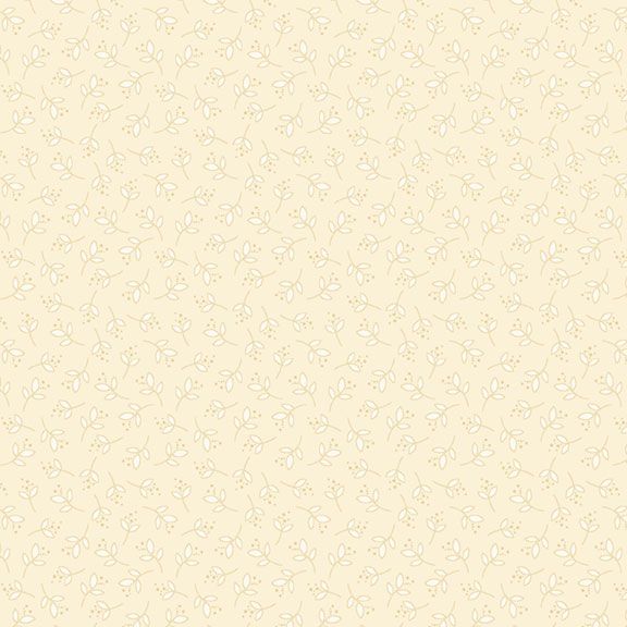 Fabric Marcus Cream Leaves Honeycomb Hollow by the Quarter Yard R792127D-CREAM