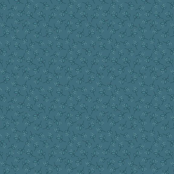 Fabric Marcus Teal Leaves Honeycomb Hollow by the Quarter Yard R792127D-TEAL